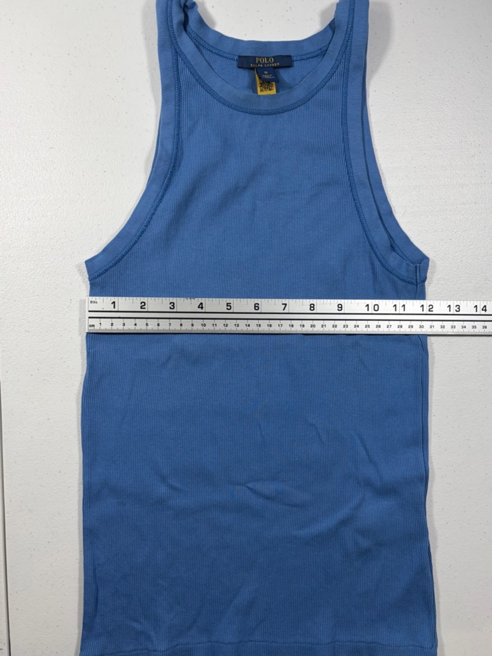 Polo by Ralph Lauren Ribbed Blue Ribbed Tank Top size Medium - Picture 4 of 7